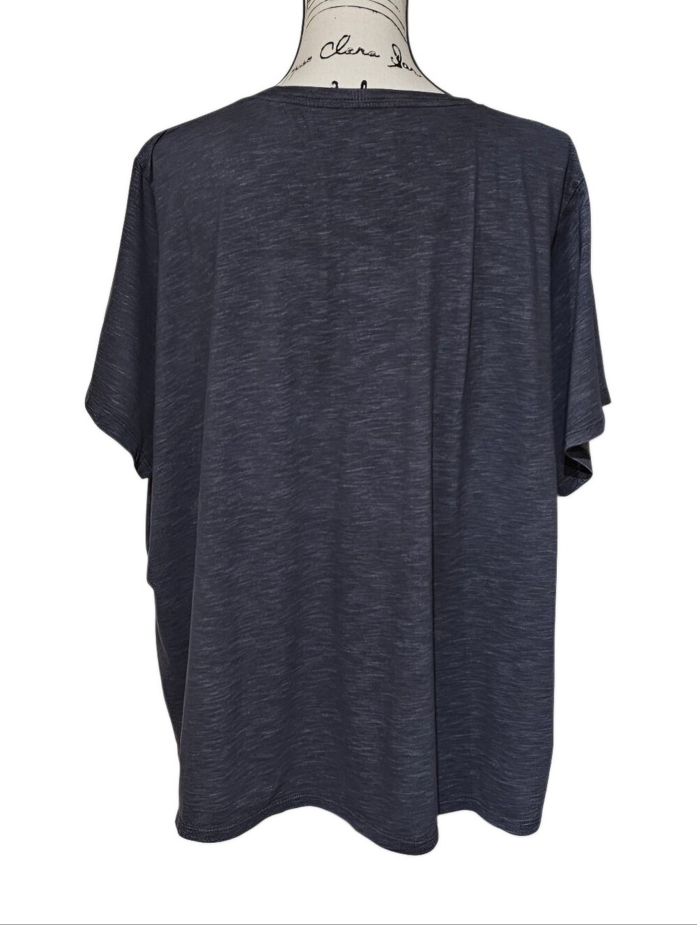 Nike Boxy Tee in Dark Gray with Pink Swoosh - Picture 4 of 7